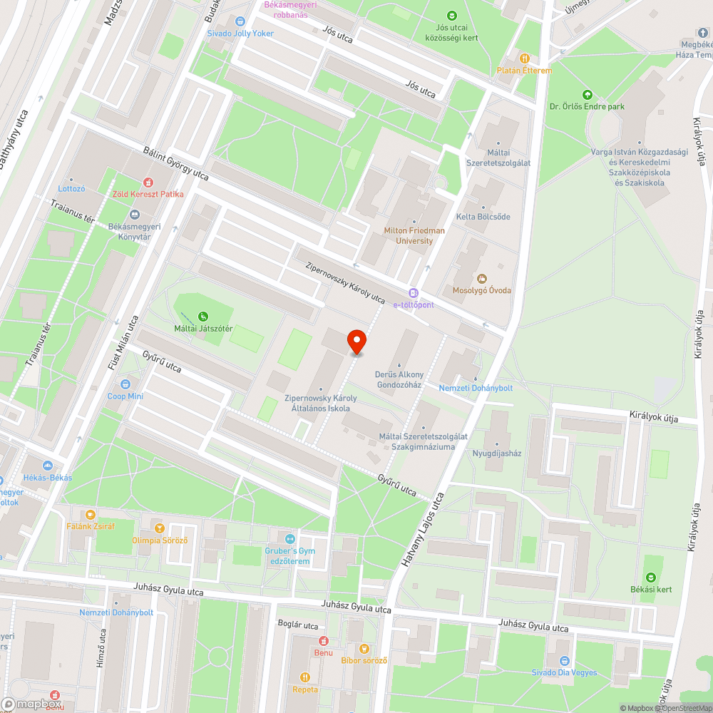 Kiégett lámpa bejelentés helye