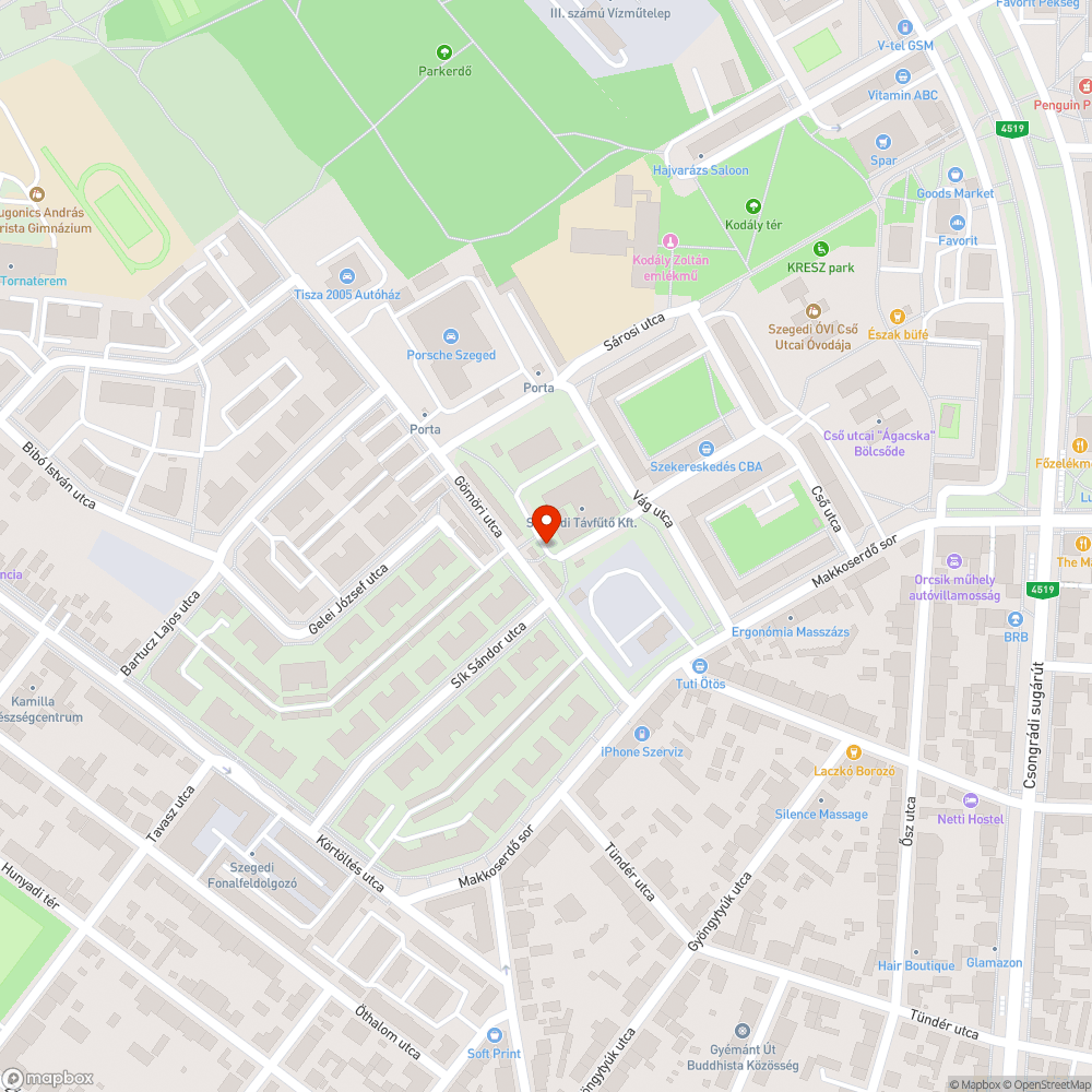 Szemét a garázssorok mögött bejelentés helye