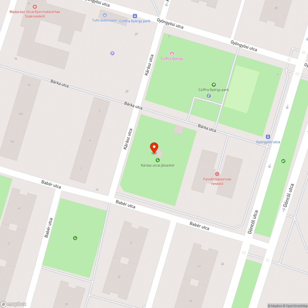 Sérült pad bejelentés helye