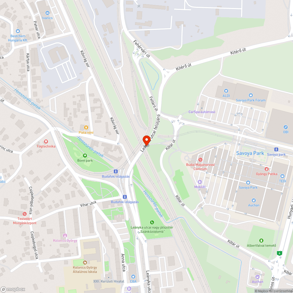 Buktató és növényzet bejelentés helye