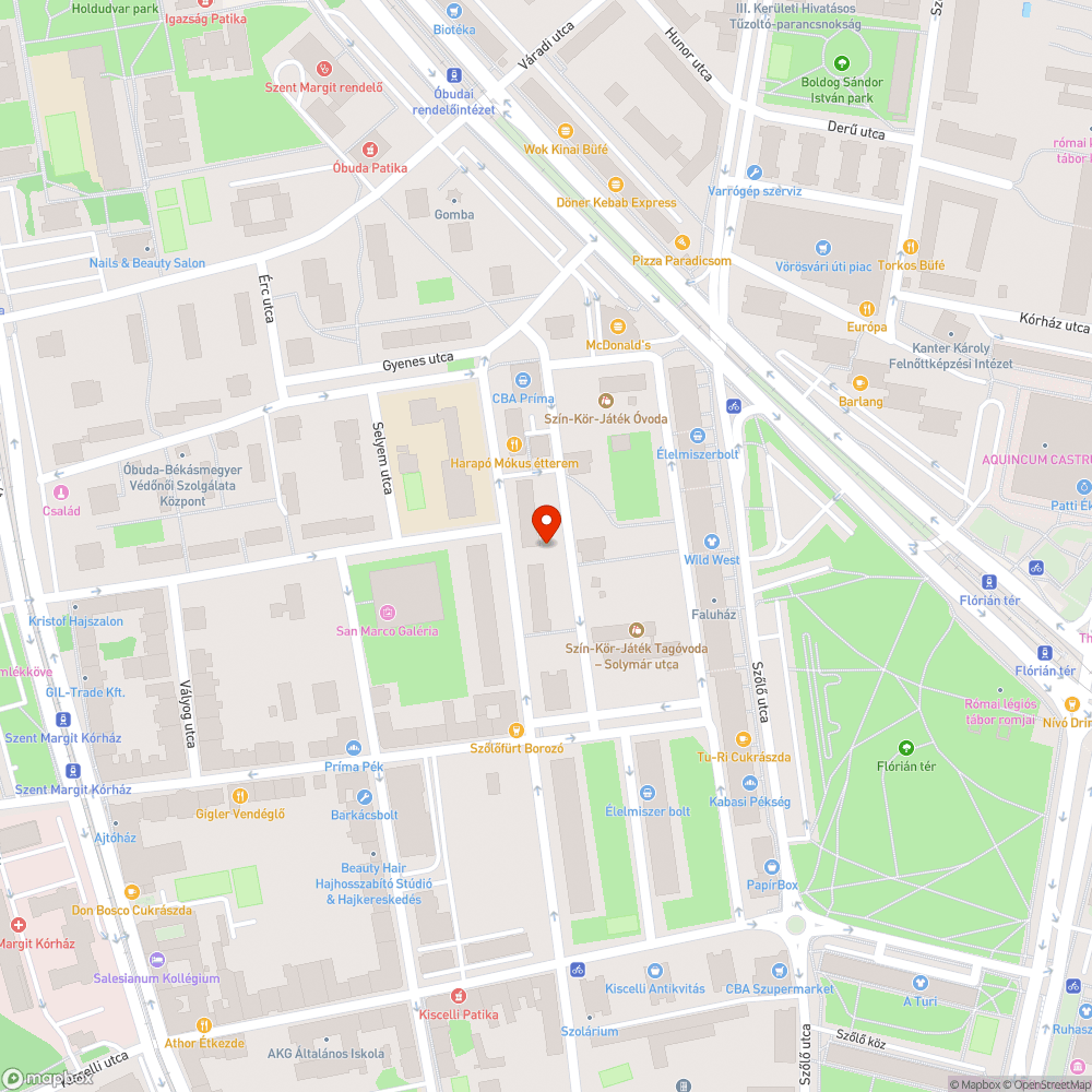 Kiszáradt fa bejelentés helye