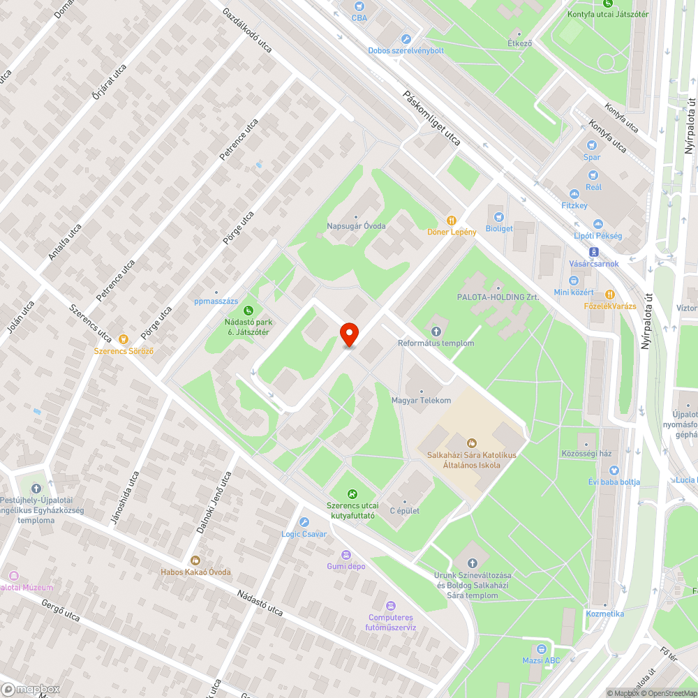 Megtört poller bejelentés helye