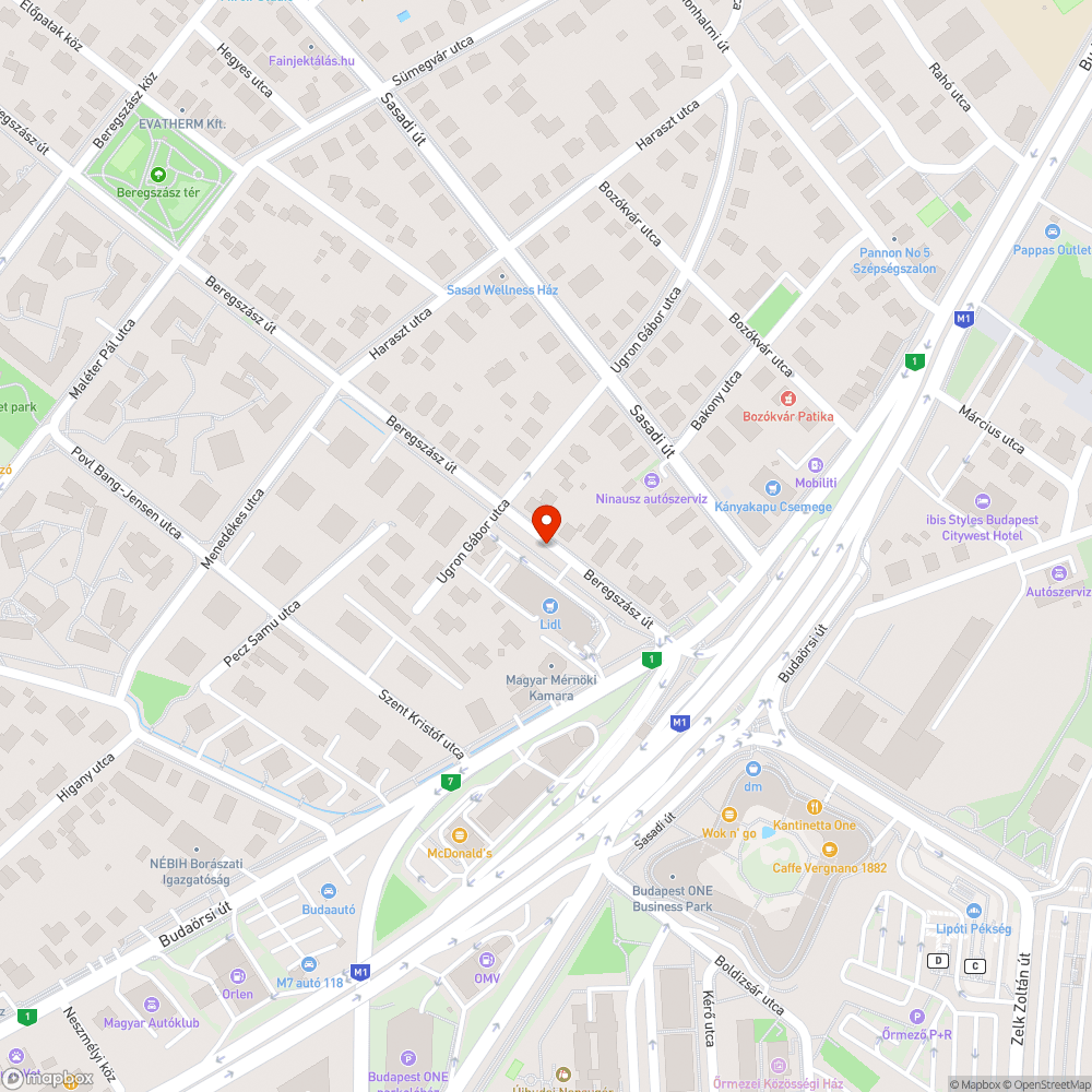 Beregszász út parkolás a diszkont mellett bejelentés helye