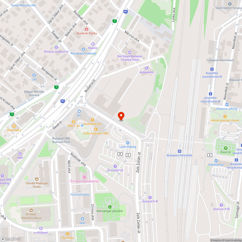 Kelenföld régi aluljáró környéke bejelentés helye