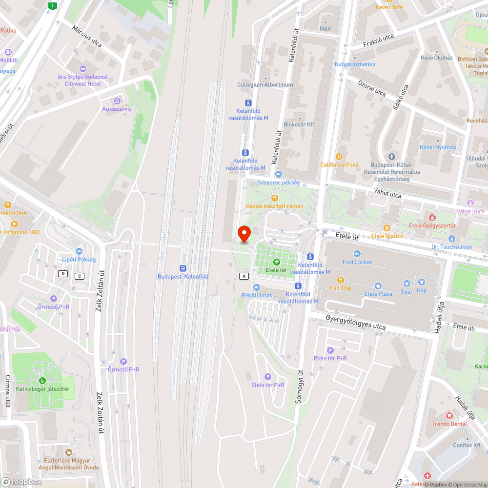 Kelenföld vasútállomás zöldfelület kitaposva bejelentés helye