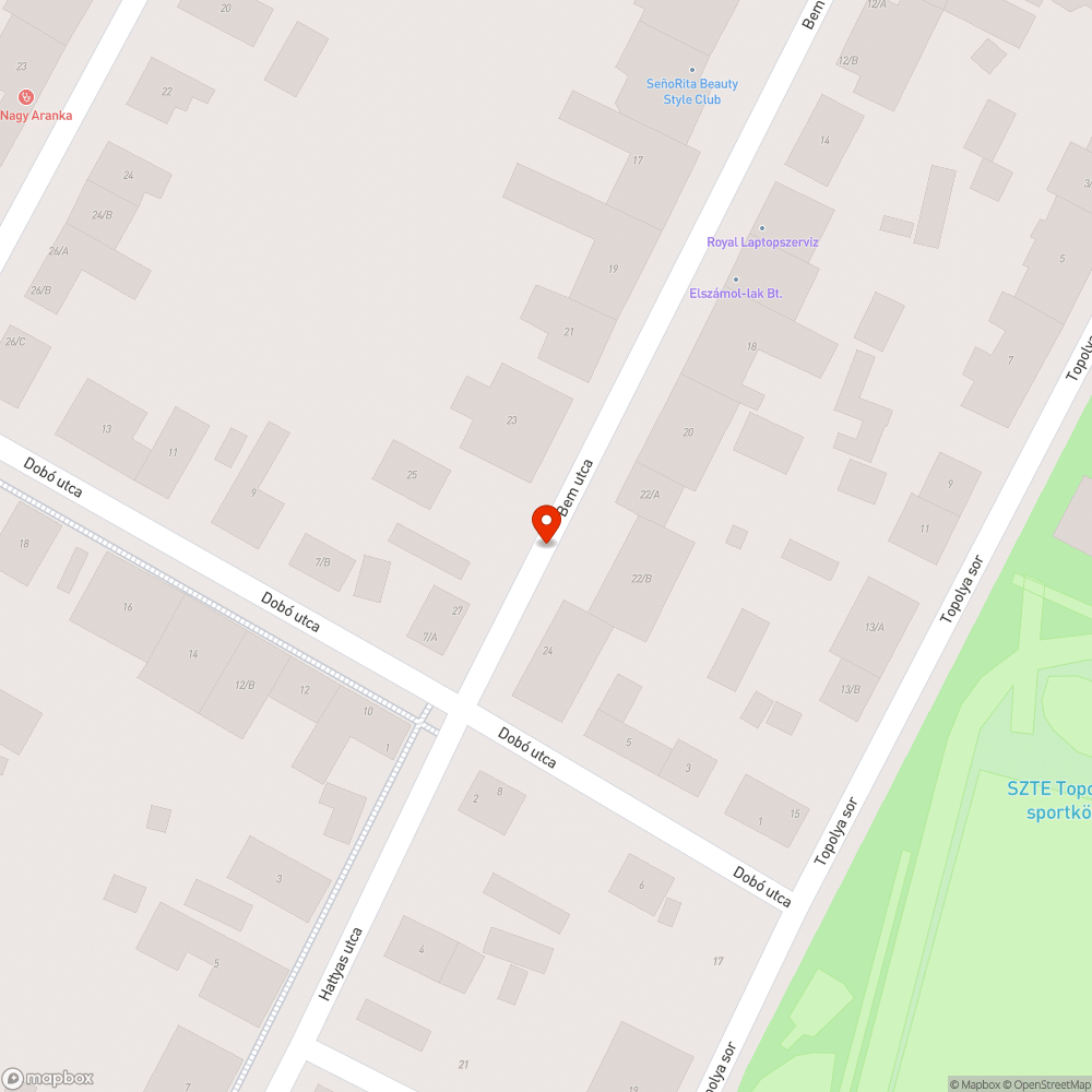 Kátyú - Bem utca 22/B bejelentés helye