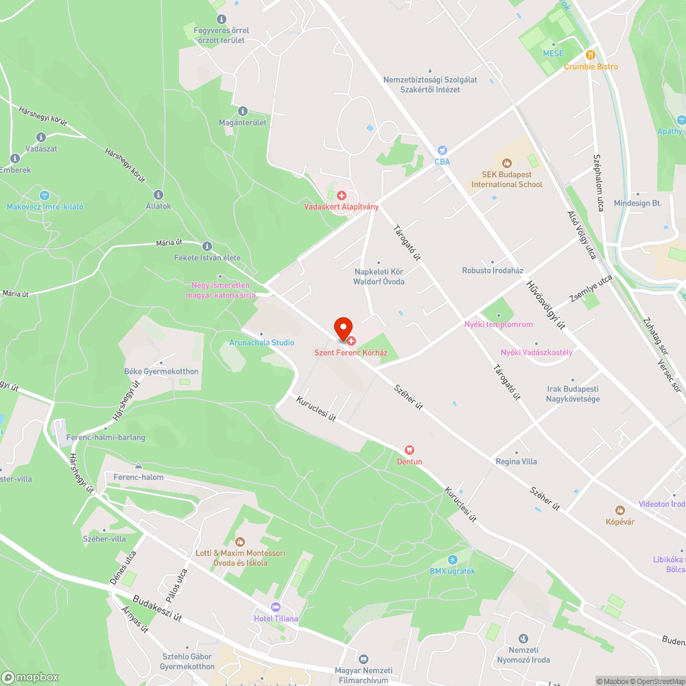 Karácsonyfák a Szent Ferenc kórházzal szemben bejelentés helye