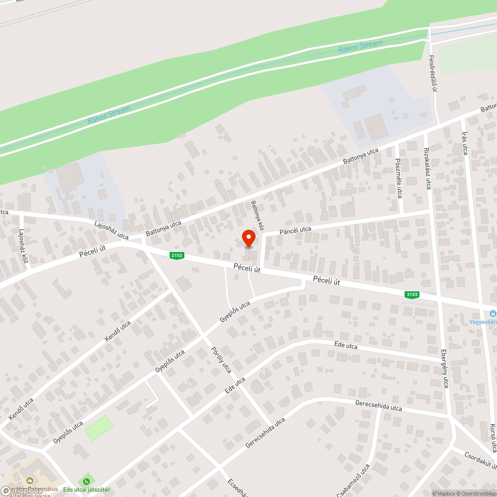 Szétvert autó bejelentés helye