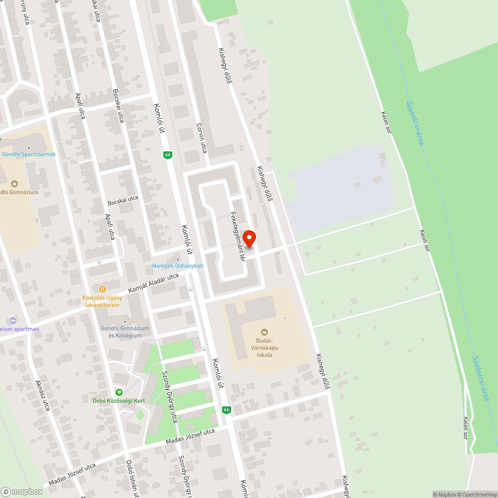 Elhagyott jármű bejelentés helye