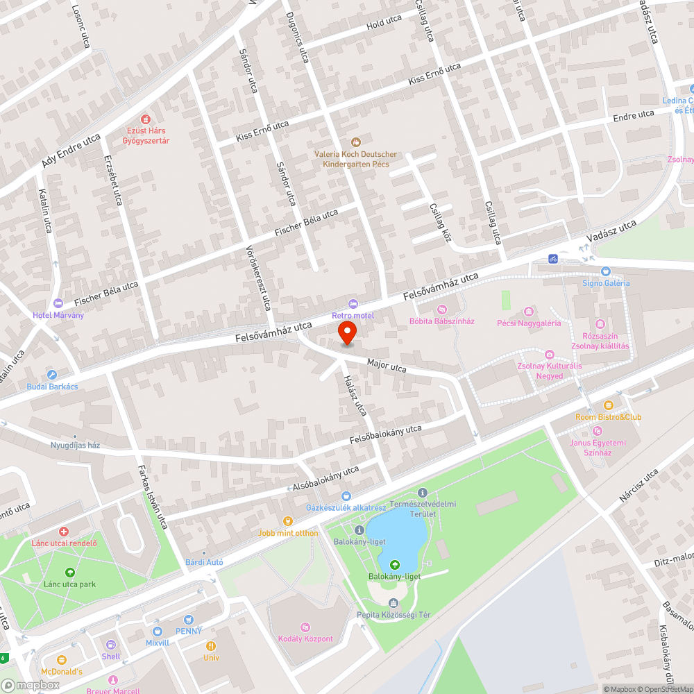 Major utca parkolás bejelentés helye