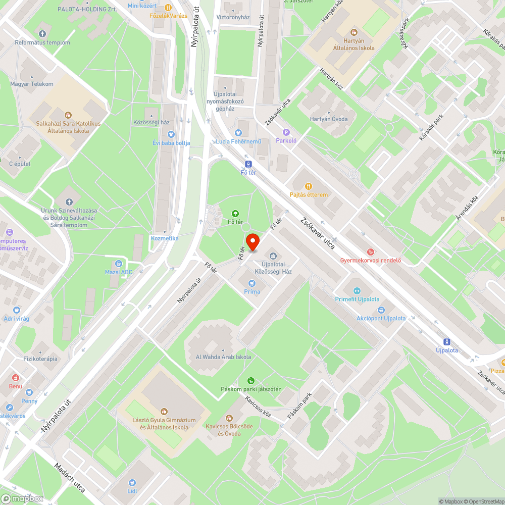 Elhagyott zöld autó bejelentés helye