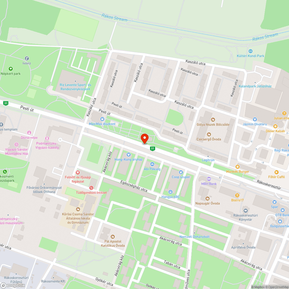 Beszakadó csatornafedél bejelentés helye