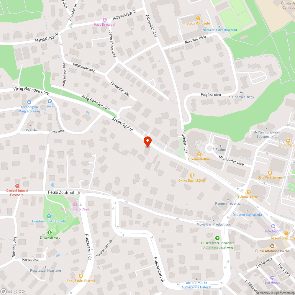 Elütött róka bejelentés helye