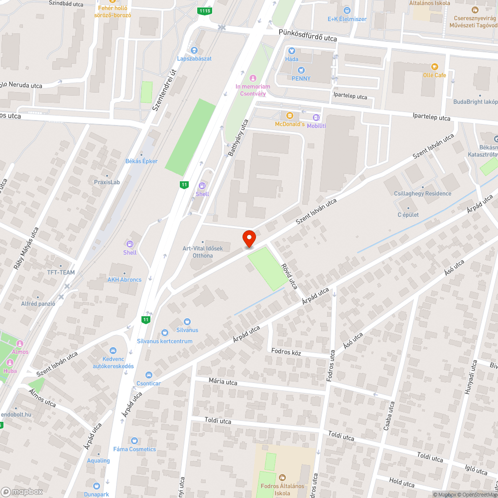 Roncs bejelentés helye