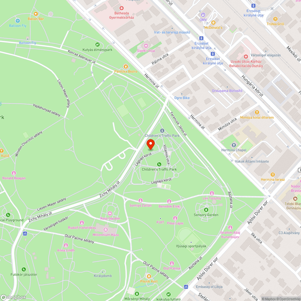 Felgyűrődött burkolat a  KRESZ parkban bejelentés helye