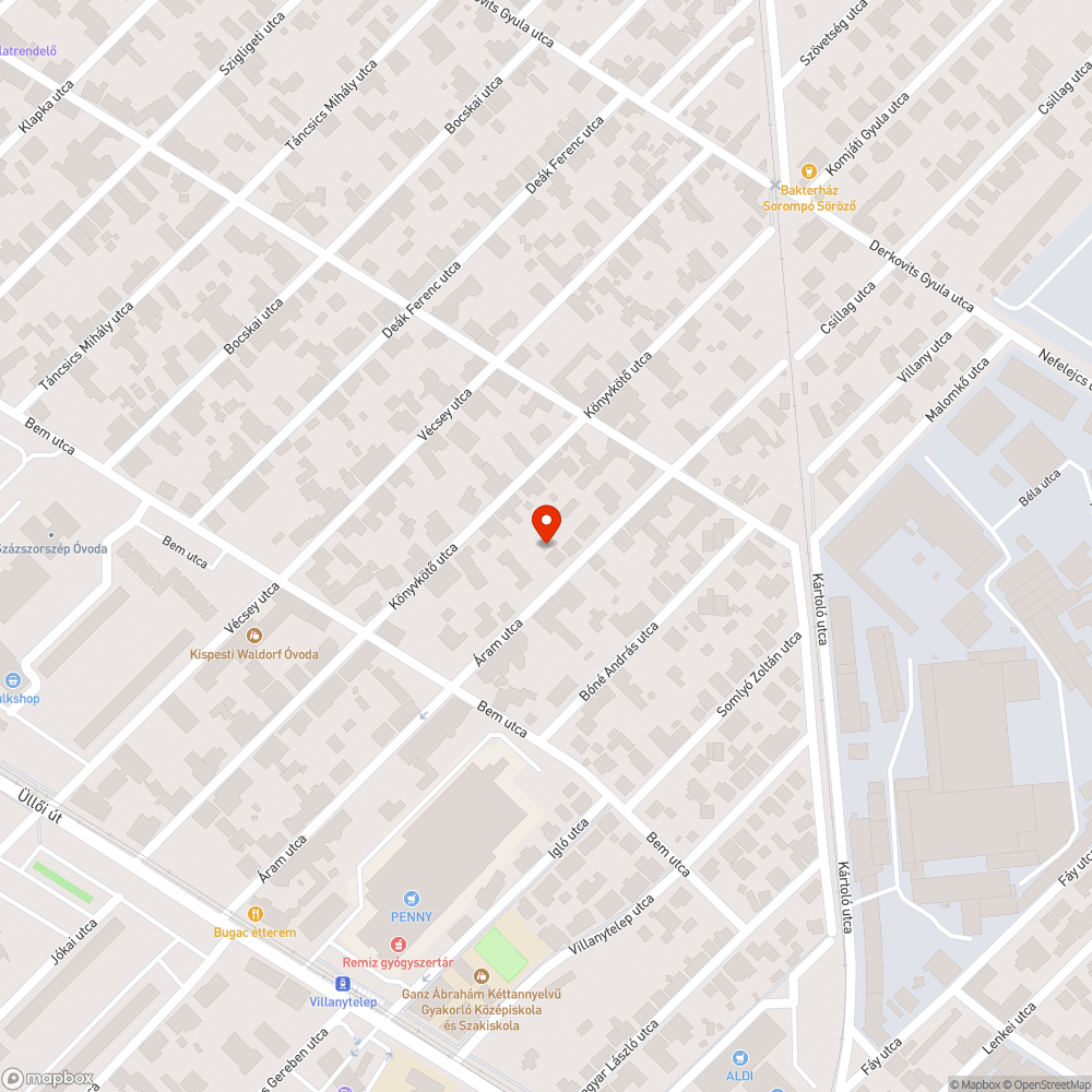 Kátyú  a XIX. Áram u. 34 előtt bejelentés helye