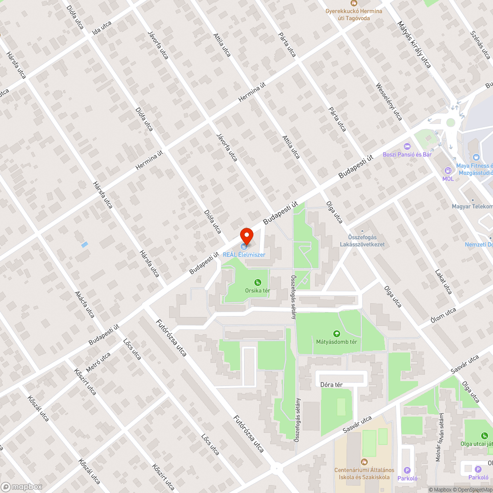 Elfoglalt járda bejelentés helye