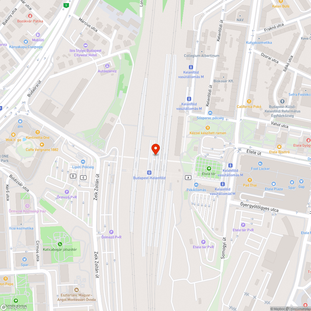 Kelenföld régi aluljáró víztócsa bejelentés helye