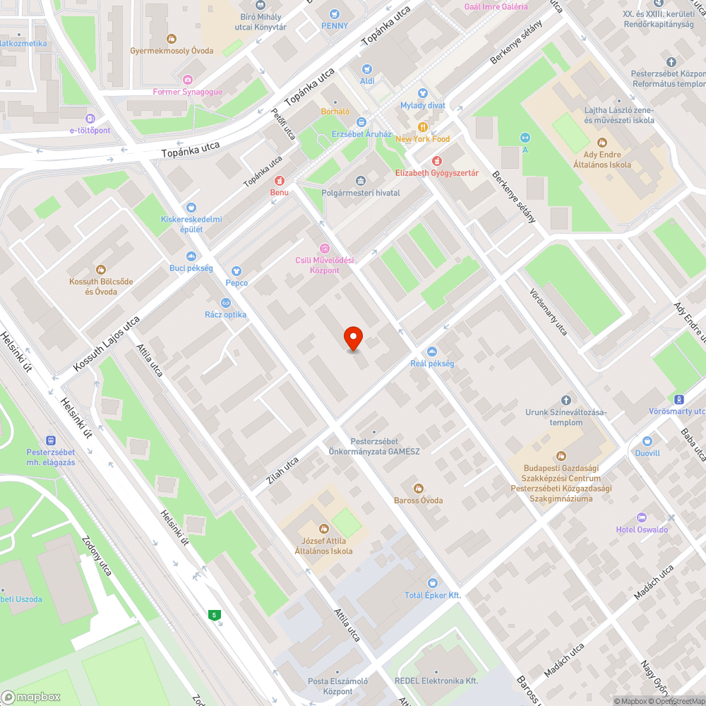 Betontömb bejelentés helye