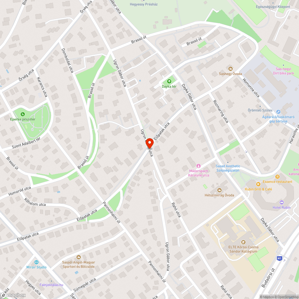 Előpatak - Ugron szennyeződés az úttesten bejelentés helye