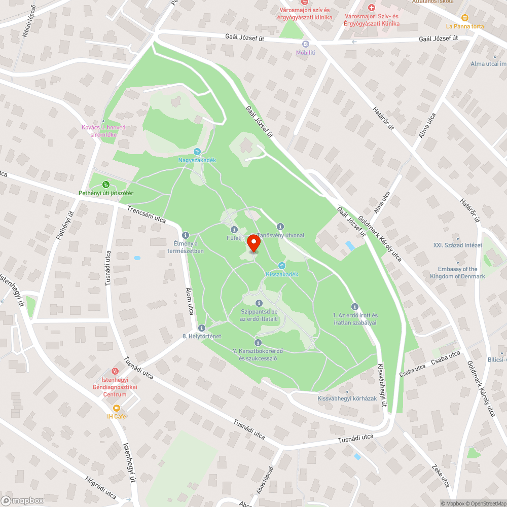 Kissvábhegyi kőállatok bejelentés helye