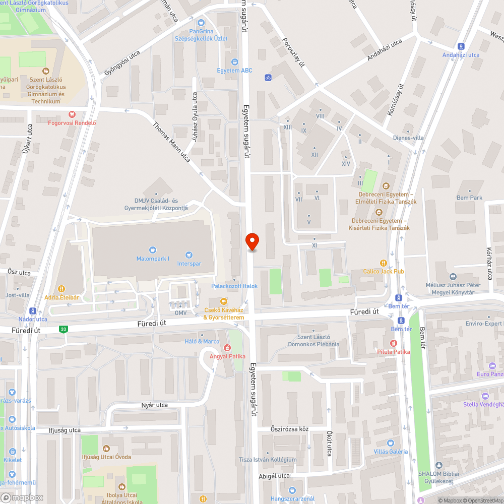 hibás Citylight bejelentés helye