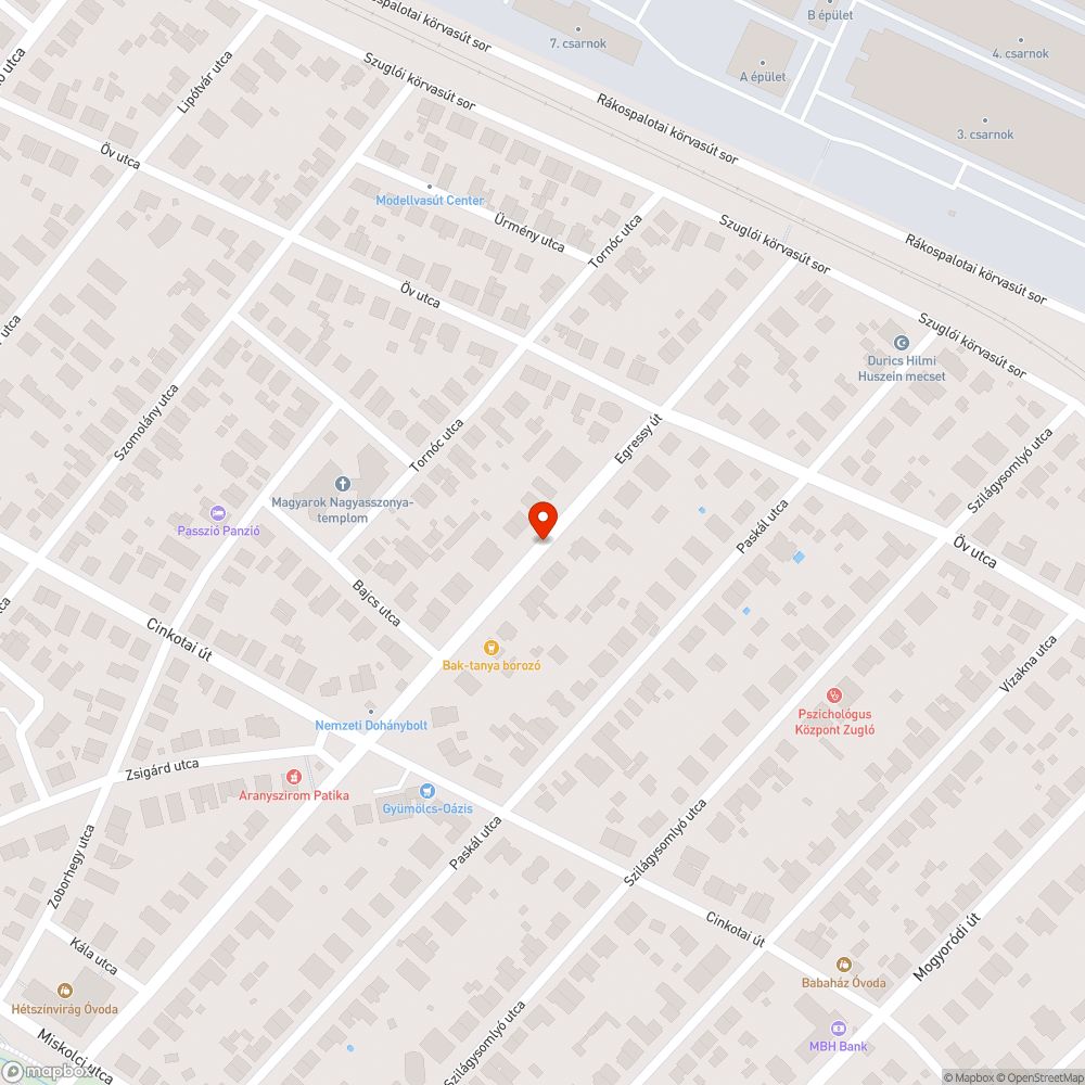 Eldugult csatornák Egressy úton bejelentés helye