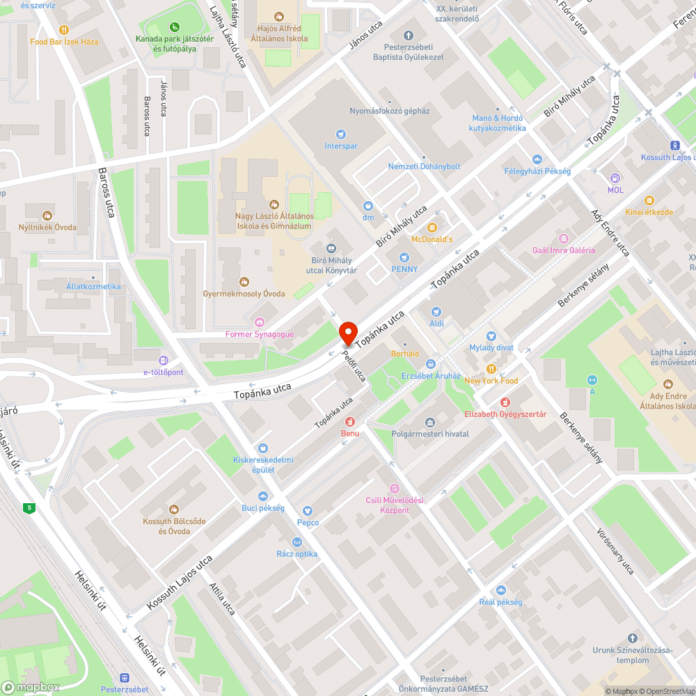 Kiszáradt fa bejelentés helye