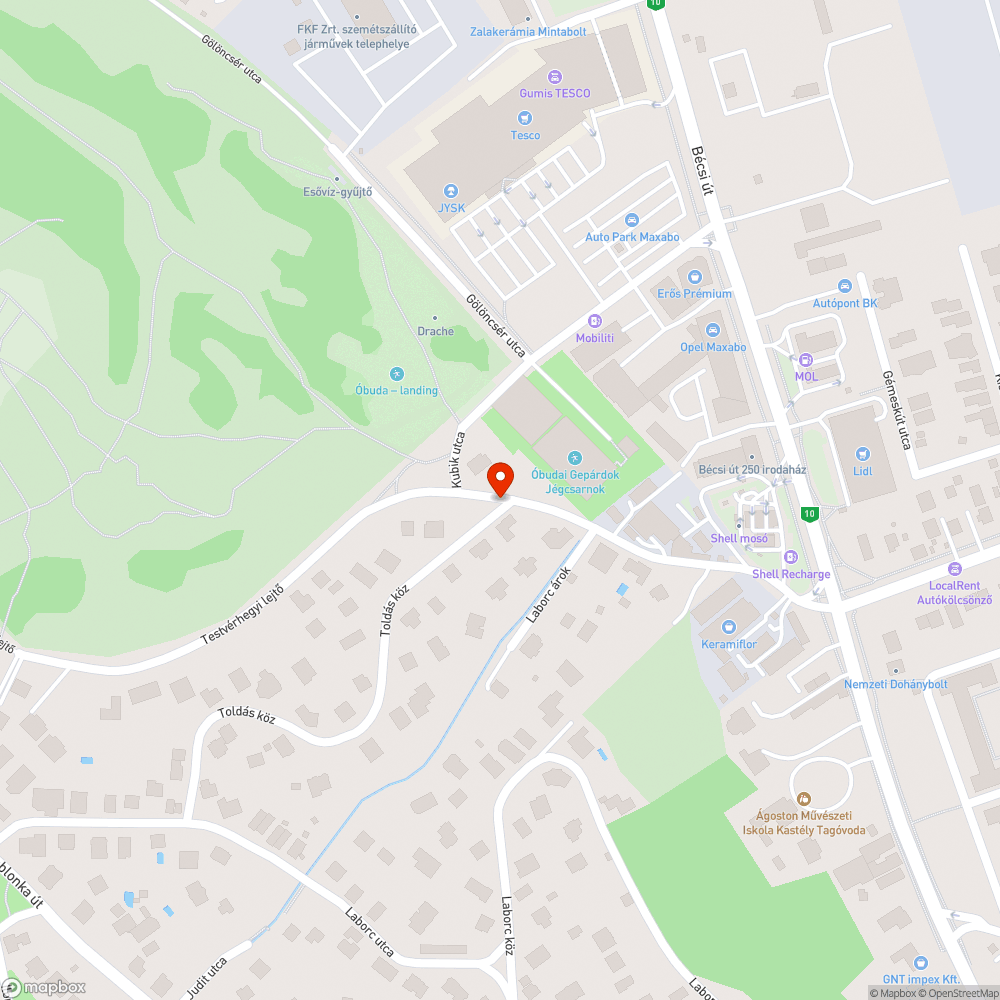 Eltömődött árok bejelentés helye