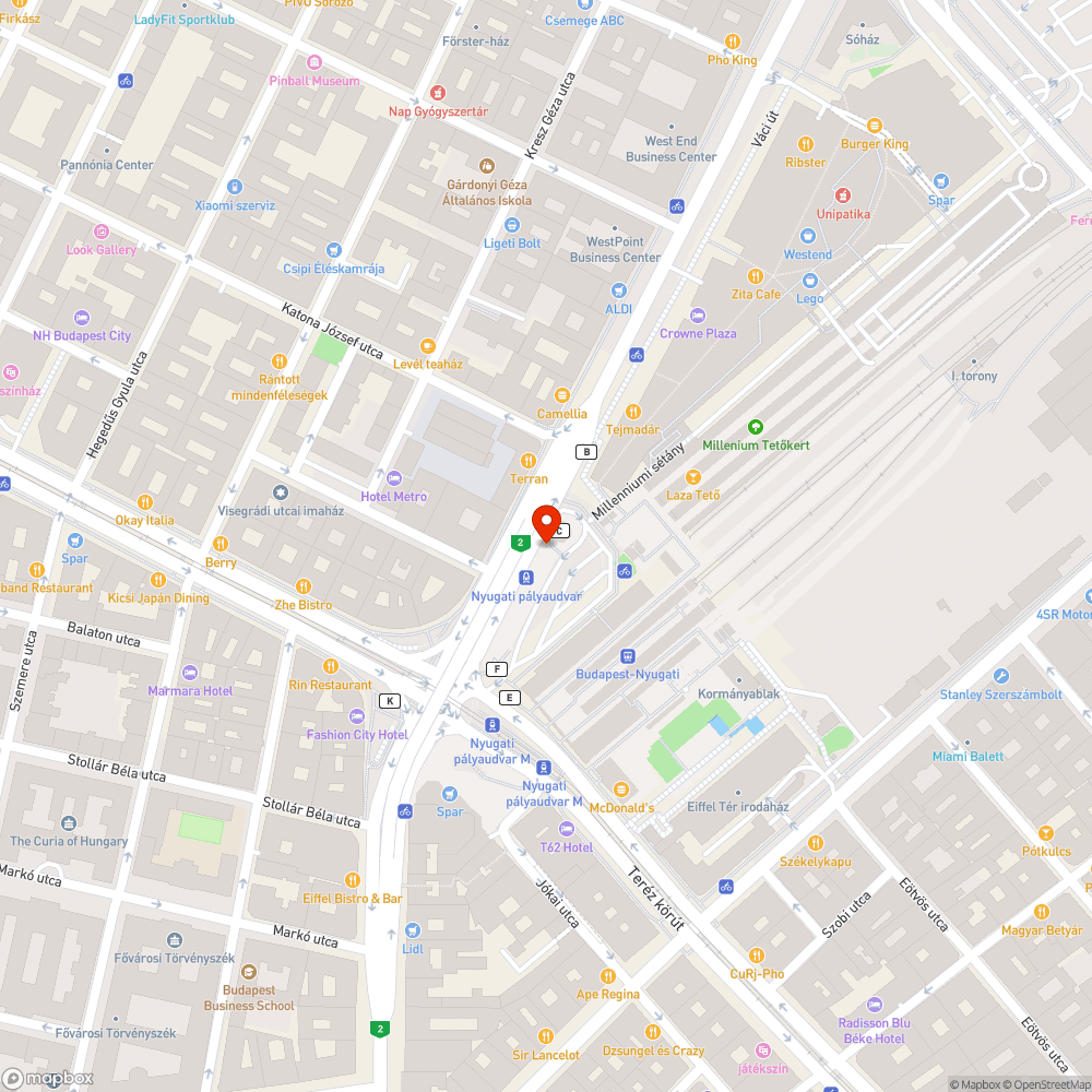 Hibás útburkolat bejelentés helye