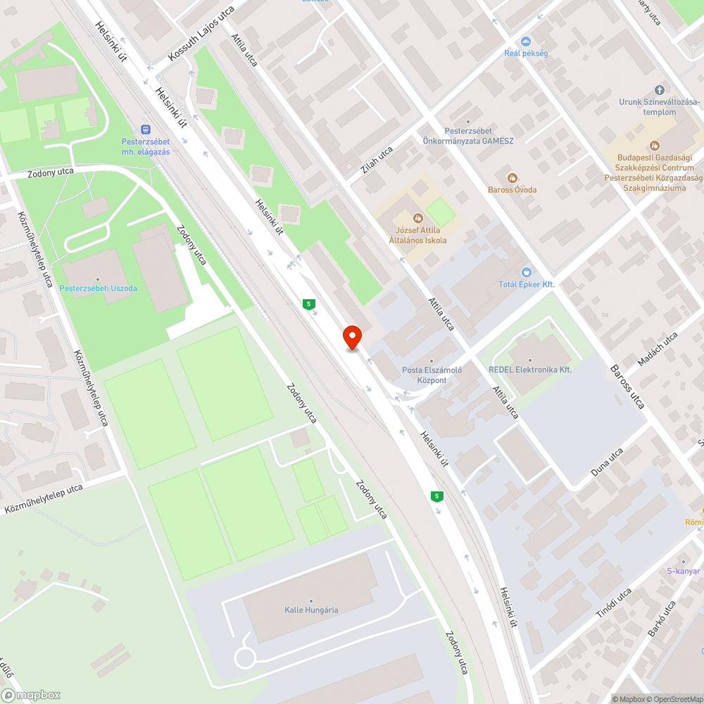 Szemét a felüljáró alatt bejelentés helye