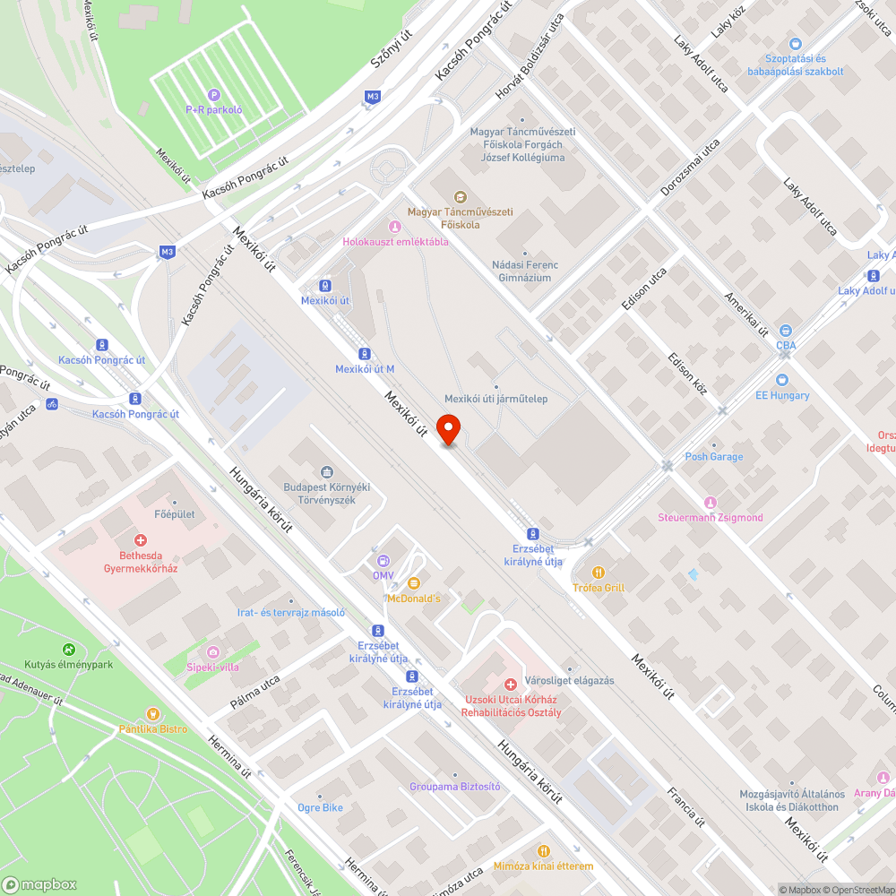 Mexikói út szemétlerakás bejelentés helye