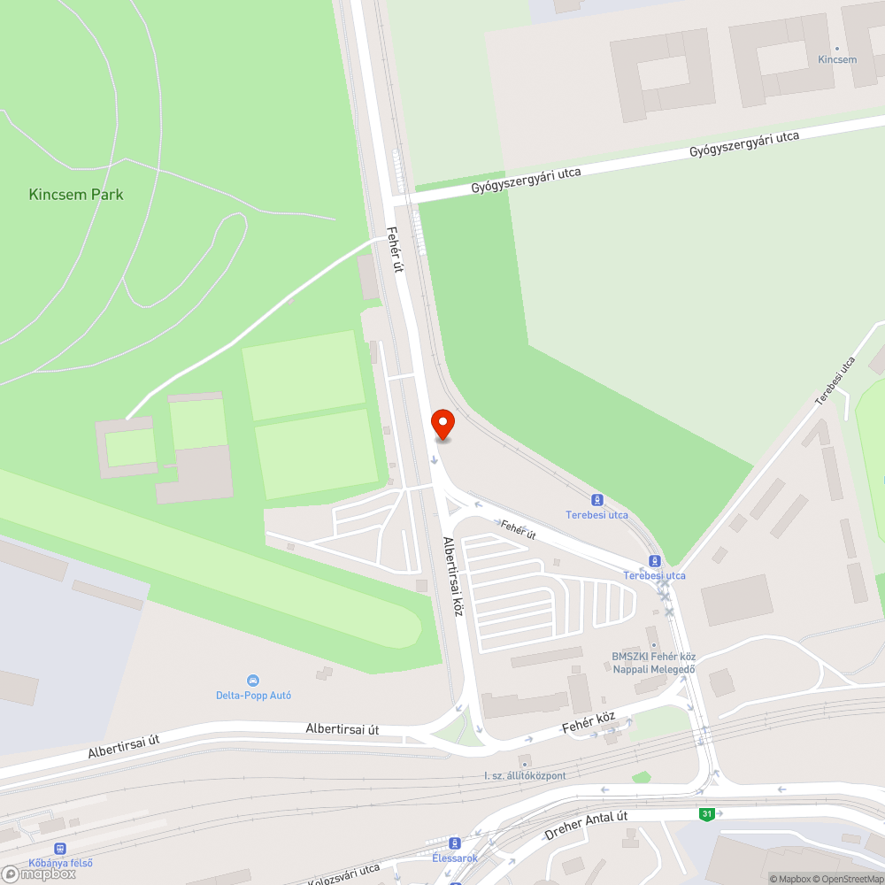 Bezuhant „Forgalomirányítás” feliratú aknafedél bejelentés helye