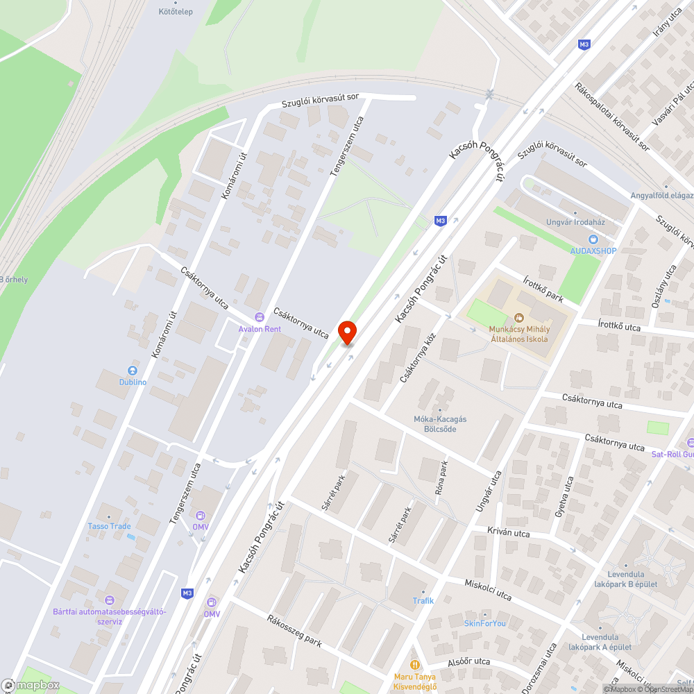 Szemetes a sávelválasztó környezete bejelentés helye