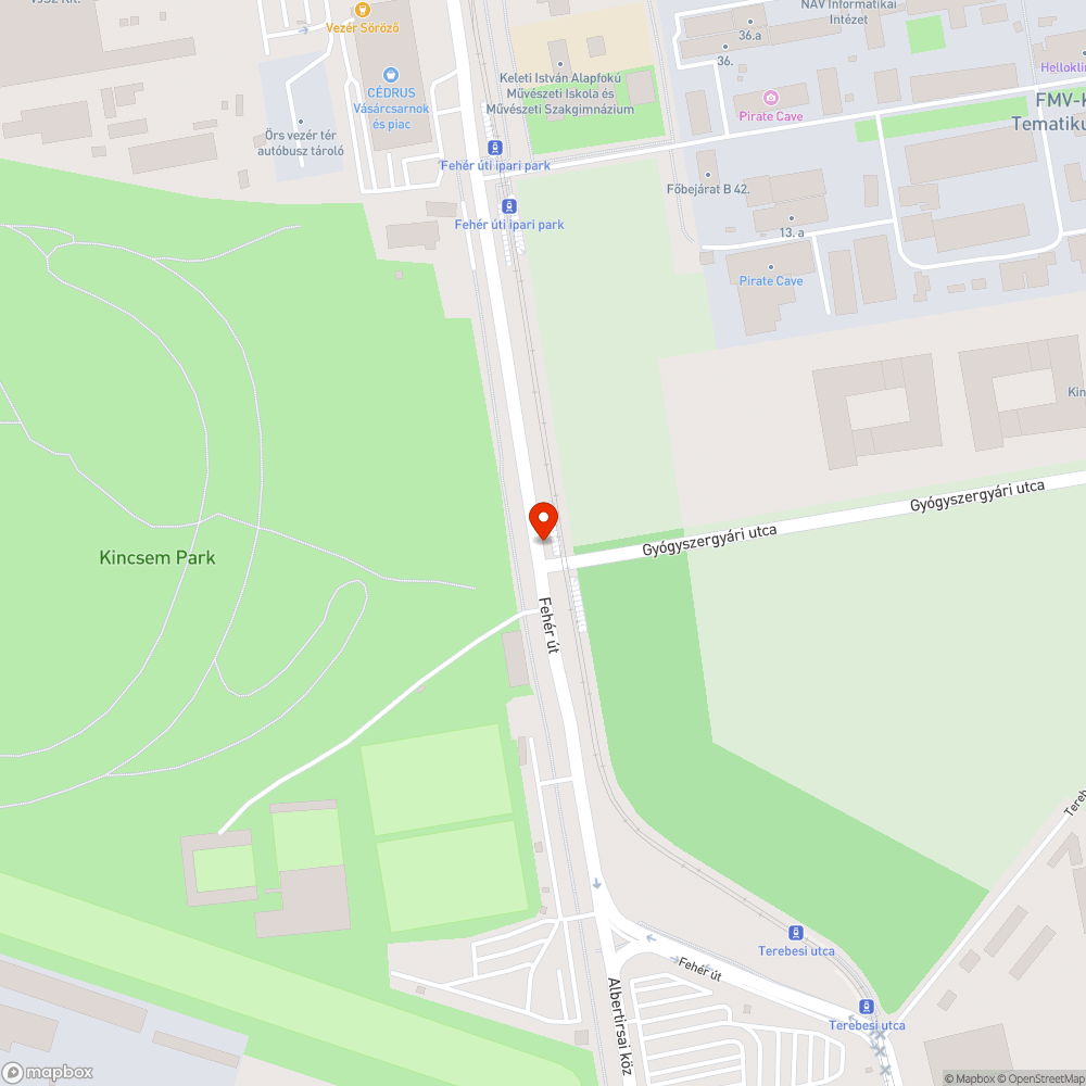 Kiesett elzárófedél - Fehér út bejelentés helye