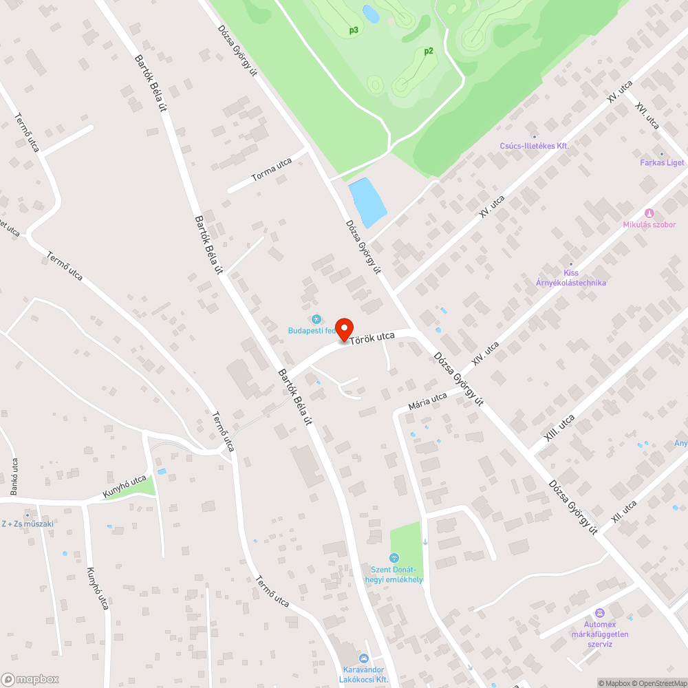 Zöldön parkolás bejelentés helye