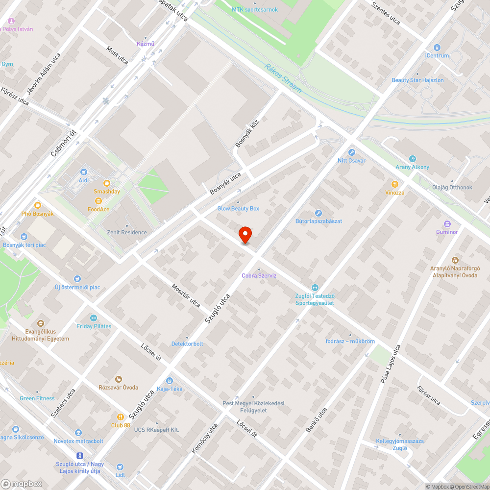 Vasbeton rúd az úttesten bejelentés helye