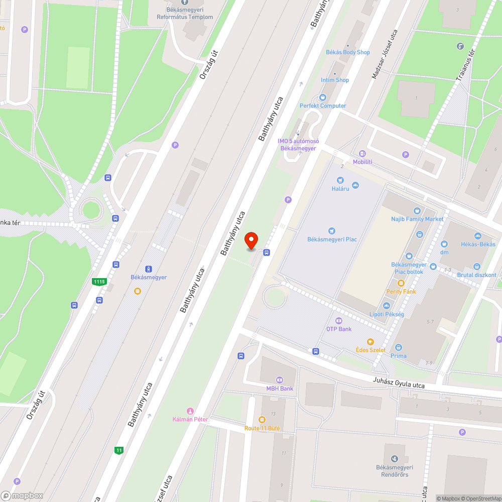 Graffiti bejelentés helye