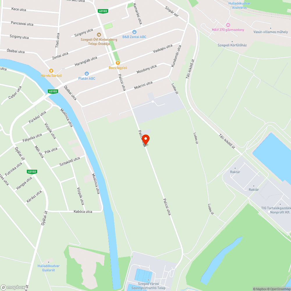 Jelentősen megsüllyedt Palicsi utca bejelentés helye