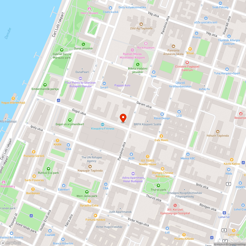 Galambtetem a zebrán bejelentés helye