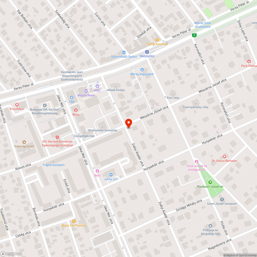 Szétrepedt járda bejelentés helye