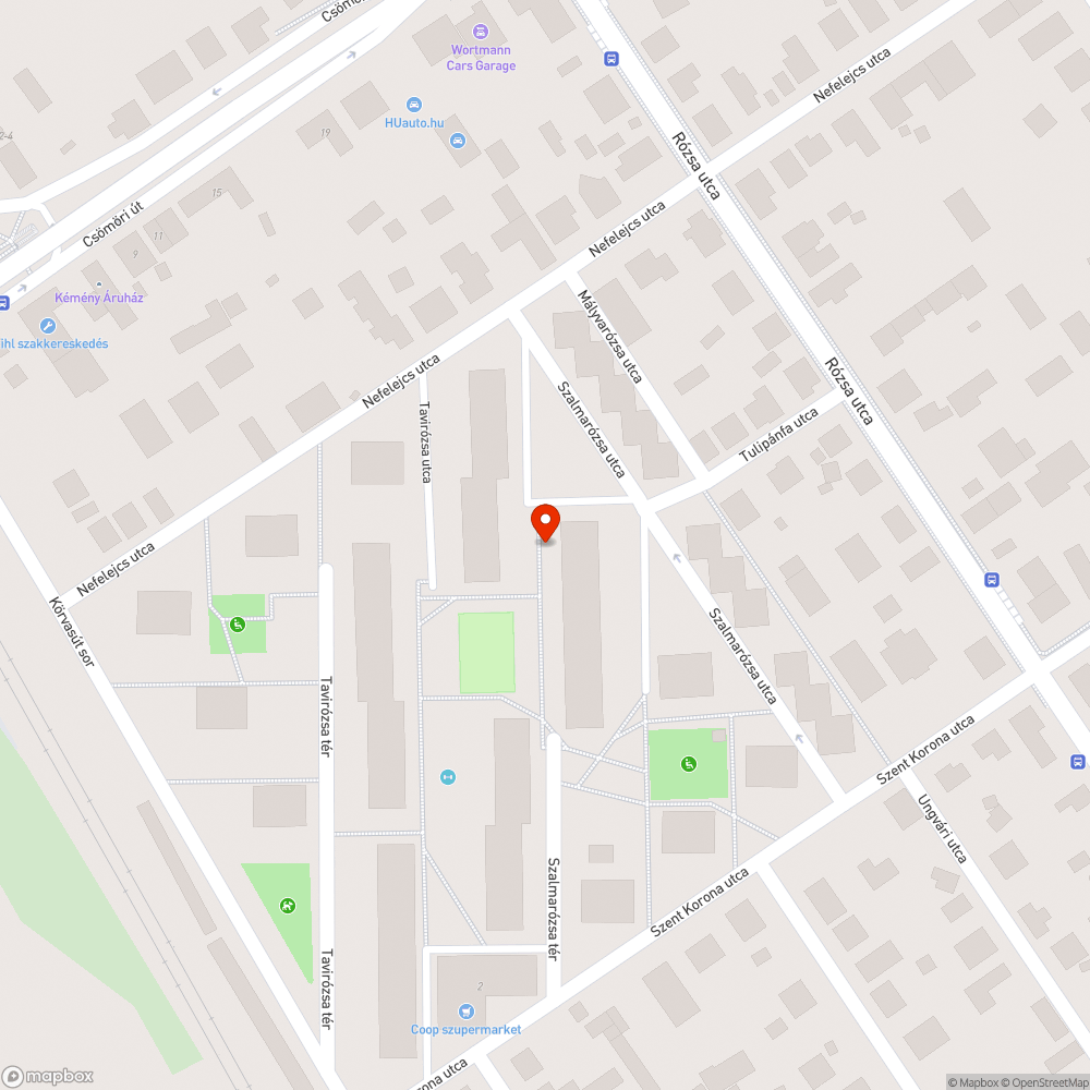 Megsüllyedt járda bejelentés helye