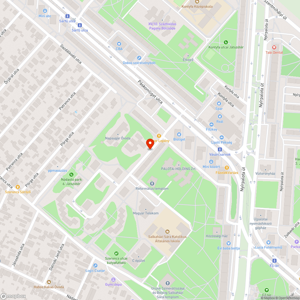 Kátyú bejelentés helye