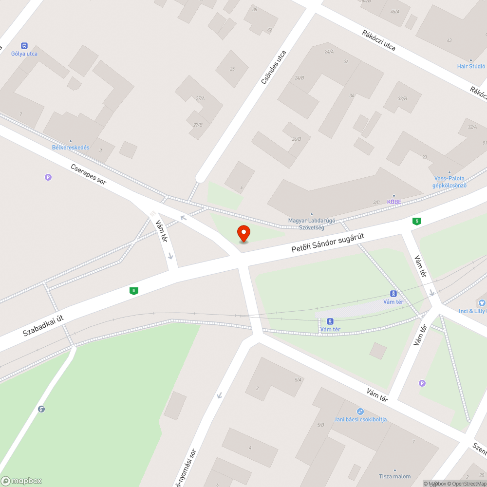 Kiégett lámpa bejelentés helye