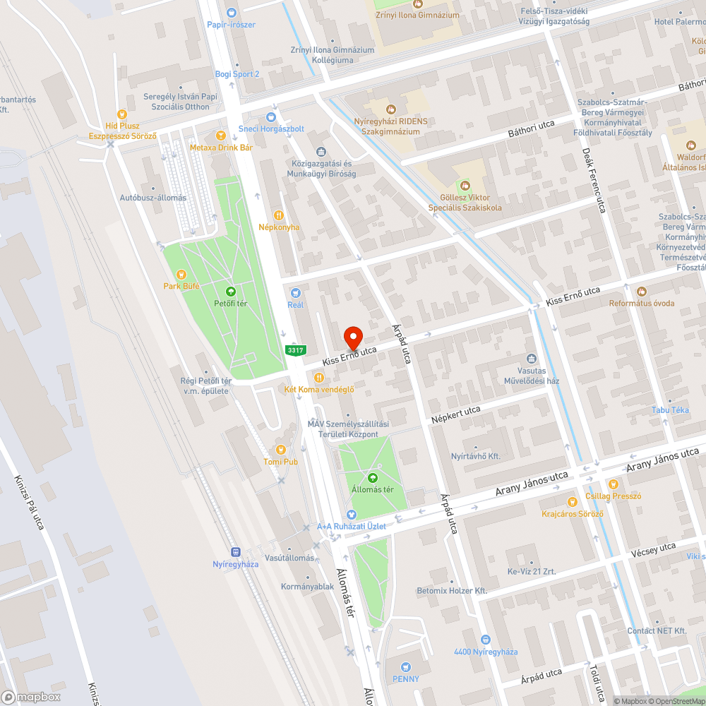 Lebetonozott zöldterület bejelentés helye