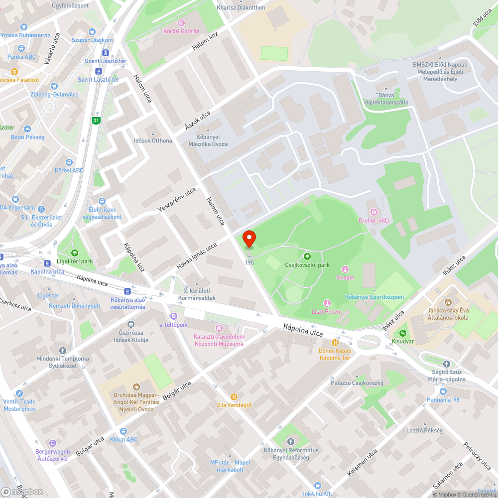 Nagyon nem egy parkba illő graffitik egy Elmű épületen bejelentés helye