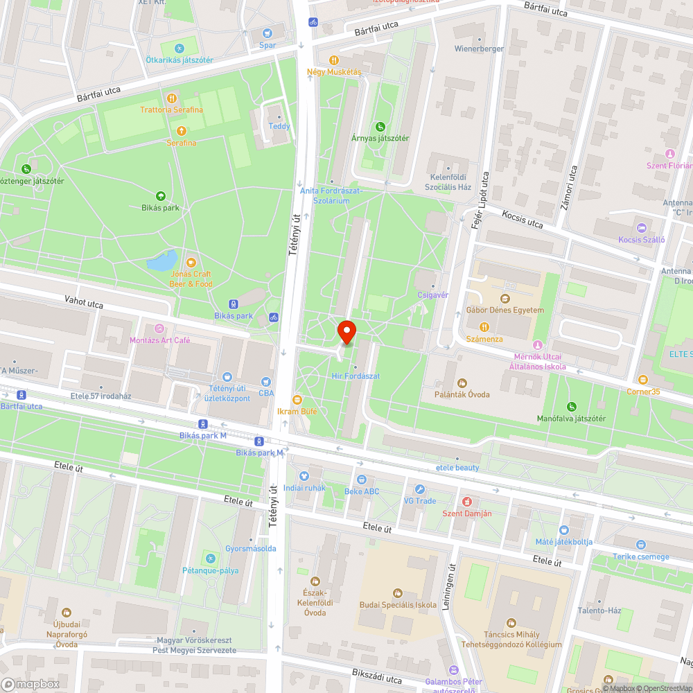 Üvegszilánkok bejelentés helye