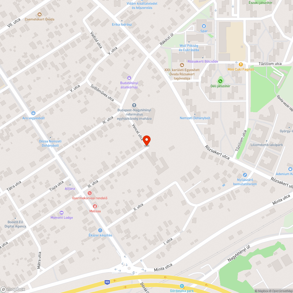 Süllyedés az úttesten bejelentés helye