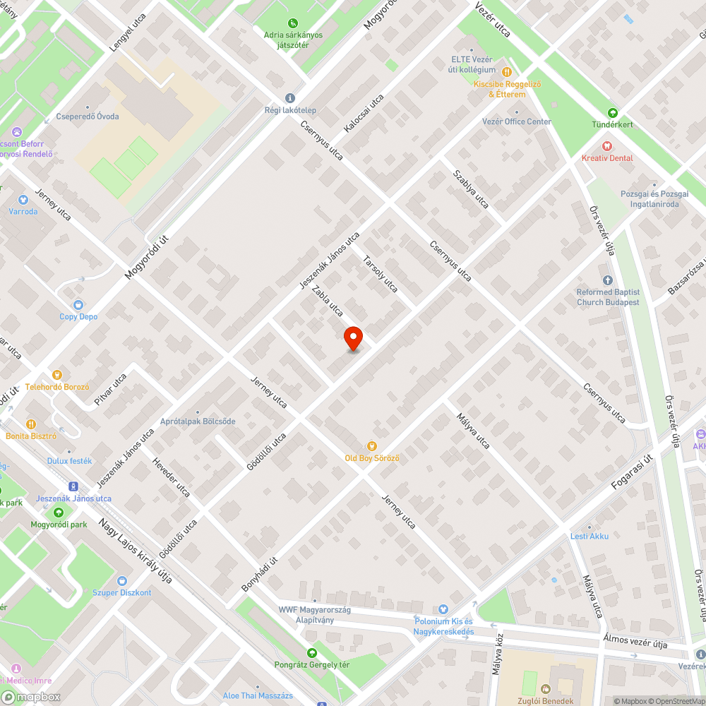 Elszakadt áramvezeték bejelentés helye