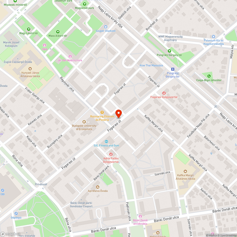 Esővíz a megállónál bejelentés helye